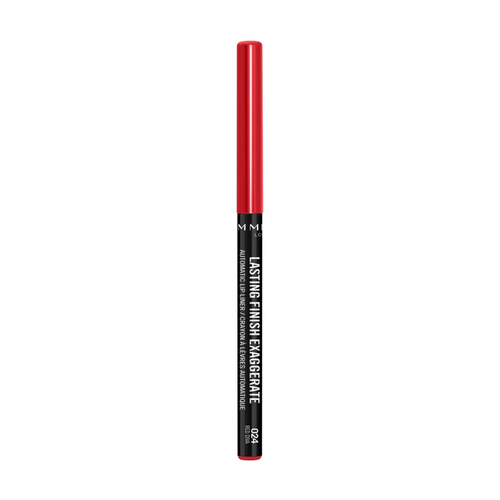 Автоматичний олівець для губ Rimmel Lasting Finish Exaggerate 024 Red Diva, 0.35 г